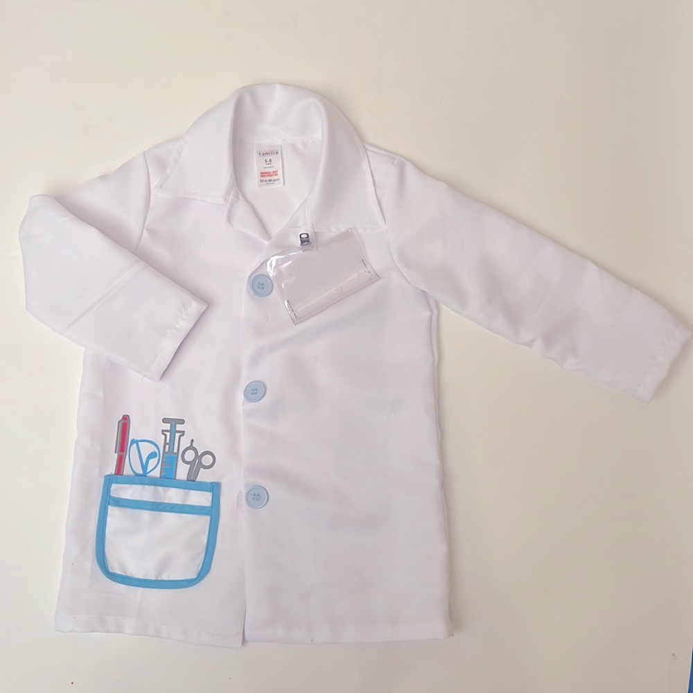 Doctor Gown Lab Coat Costume for Kids - (5-6)